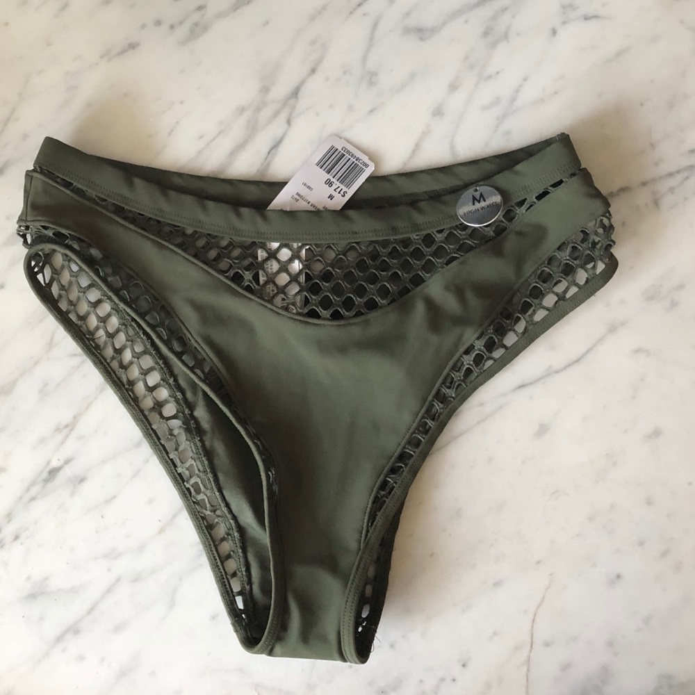 Mesh detailed bikini bottoms